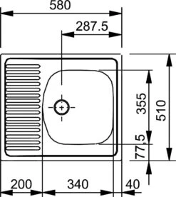 Franke Eurostar - Fregadero De Acero Inoxidable ETN 611-58, 580x510 Mm 101.0286.108 -Franke 0186c0b3c33776b2e08ed738