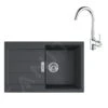 Franke Conjuntos De Cocina - Conjunto De Cocina T104, Tectonitový Dřez S2D 611-78 Y Grifo FP 9000.031, Negro/cromo 143.0675.726 -Franke 074db3f1f0f460454eeb6517