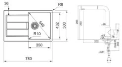 Franke Conjuntos De Cocina - Conjunto T82, Fregadero De Tectonite S2D 611-78 Y Grifo FN 0147.031, Negro/cromo 143.0618.715 -Franke 0b5d5917ba09f44aced51a80