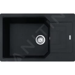 Franke Urban - Fregadero De Fragranite UBG 611-78 BB, 780x500 Mm, Negro Mate 114.0652.401