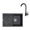 Franke Conjuntos De Cocina - Conjunto De Cocina G168, Fregadero De Fragranite MRG 611 Y Grifo FP 9000.071, Onyx 114.0587.950 -Franke 10776a0cea2e0f92e0c8148b
