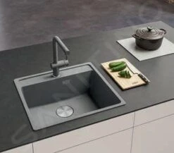 Franke Maris - Fregadero De Fragranite MRG 610-54 FTL, 590x500 Mm, Roca Gris 114.0661.455 -Franke 13d369ded8f1020e8e9a0878