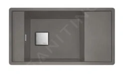 Franke Fresno - Fregadero De Fragranite FSG 611-88, 877x495 Mm, Roca Gris 114.0651.013