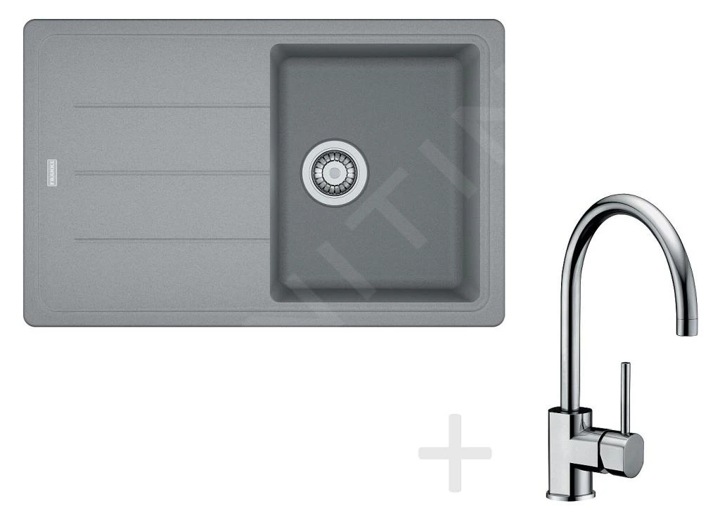 Franke Conjuntos De Cocina - Conjunto De Cocina G56, Fregadero De Granito BFG 611-78, Piedra Gris + Grifo FG 650, Cromo 114.0323.879 3 Franke Conjuntos De Cocina - Conjunto De Cocina G56, Fregadero De Granito BFG 611-78, Piedra Gris + Grifo FG 650, Cromo 114.0323.879