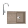 Franke Conjuntos De Cocina - Conjunto De Cocina G167, Fregadero De Fragranite MRG 611 Y Grifo FP 0408.031, Cachemira/cromo 114.0587.939