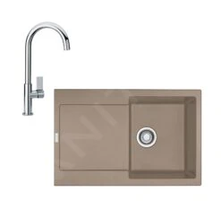 Franke Conjuntos De Cocina - Conjunto De Cocina G167, Fregadero De Fragranite MRG 611 Y Grifo FP 0408.031, Cachemira/cromo 114.0587.939