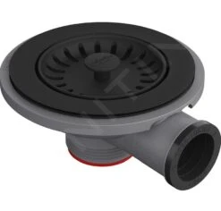 Franke Accesorios - Válvula Con Tamiz Colourline, Negro Mate 112.0657.022