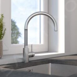 Franke Eos Neo - Grifo De Fregadero FC 0045.501 Con Caño Extraíble, Acero Inoxidable 115.0590.045 -Franke 265904beee3820f22dbdf588