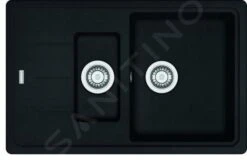 Franke Basis - Fregadero De Fragranite BFG 651-78, 780x500 Mm, Negro Mate 114.0661.514