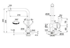 Franke Conjuntos De Cocina - Conjunto T76, Fregadero De Tectonite S2D 611-100 Y Grifo SAMOA, Negro/cromo 143.0616.929 -Franke 2e8b00bf5eae085e65e6edf6