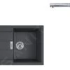 Franke Conjuntos De Cocina - Conjunto T82, Fregadero De Tectonite S2D 611-78 Y Grifo FN 0147.031, Negro/cromo 143.0618.715 -Franke 300c5ac9b980da3bc290140b