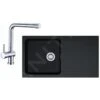 Franke Conjuntos De Cocina - Conjunto De Cocina T39, Fregadero De Tectonite OID 611, Negro + Grifo SAMOA, Cromo 114.0441.299 -Franke 310ab581313c6b513bdd4ab1