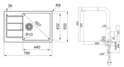 Franke Conjuntos De Cocina - Conjunto T88, Fregadero De Tectonite S2D 611-78 XL Y Grifo FN 0147.031, Negro/cromo 143.0618.741 -Franke 36deaf3e16af8bfbf73fb882