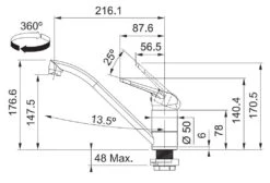Franke Grifería - Grifo De Fregadero FC 6301, Sin De Presión, Cromo 115.0512.912 -Franke 3bd3811a7c9640dc68d68123