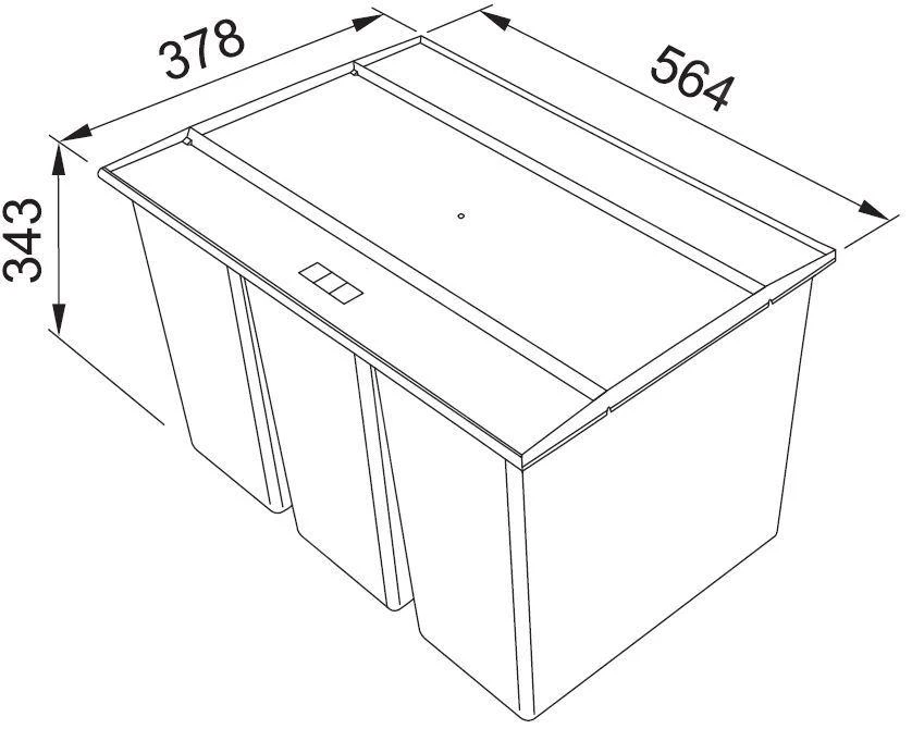 Franke Sortery - Cubo De Basura Integrado Easysort 600-2-2 121.0494.193 4 Franke Sortery - Cubo De Basura Integrado Easysort 600-2-2 121.0494.193 - Imagen 2