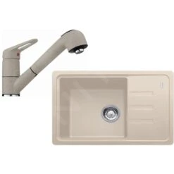 Franke Conjuntos De Cocina - Conjunto De Cocina G118, Fregadero De Fragranite BSG 611-62+ Grifo FC 9547.082, Sahara 114.0440.848