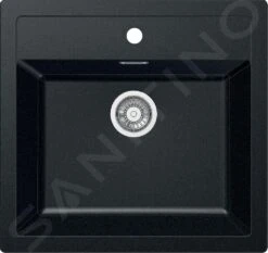 Franke Sirius - Fregadero De Tectonite SID 610, 560x530 Mm, Negro 114.0264.011