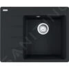 Franke Centro - Fregadero De Fragranite CNG 611-62 TL/7, 620x500 Mm, Negro Mate 114.0637.434
