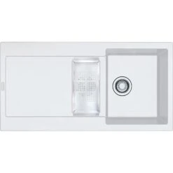 Franke Maris - Fregadero De Fragranite MRG 651, 970x500 Mm, Blanco Hielo 114.0120.249