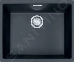Franke Sirius - Fregadero De Tectonite SID 110-50, 525x440 Mm, Negro 125.0363.789
