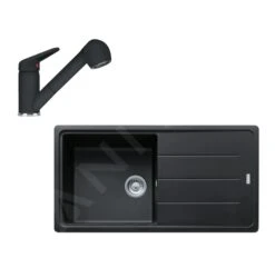 Franke Conjuntos De Cocina - Conjunto De Cocina G138, Fregadero De Fragranite BFG 611 Y Grifo FC 9547.424, Onyx 114.0510.594