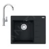 Franke Conjuntos De Cocina - Conjunto G214, Fregadero De Fragranite CNG 611-62 TL/2 Y Grifo FP 0408.031, Negro Mate/cromo 114.0650.764 -Franke 4aef6dca09913ce69de94919