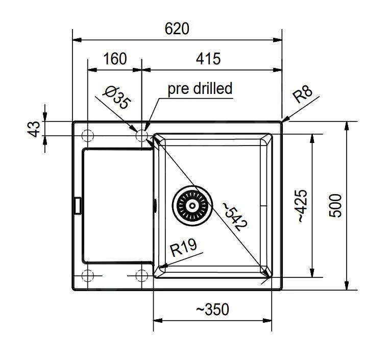 Franke Maris - Fregadero De Fragranite MRG 611-62, 620x500 Mm, Negro Mate 114.0637.573 4 Franke Maris - Fregadero De Fragranite MRG 611-62, 620x500 Mm, Negro Mate 114.0637.573 - Imagen 2