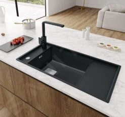 Franke Fresno - Fregadero De Fragranite FSG 611-88, 877x495 Mm, Negro Mate 114.0651.012 -Franke 4dd81278927f58e9774e4680