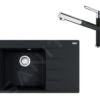 Franke Conjuntos De Cocina - Conjunto G219, Fregadero De Fragranite CNG 611-78 TL/2 Y Grifo FC 3055.901, Negro Mate/cromo 114.0675.671