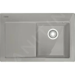 Franke Mythos - Fregadero De Cerámica MTK 611-78/7, 780x510 Mm, Perlgrau Matt 124.0433.441