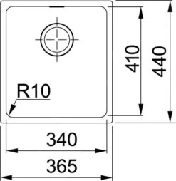 Franke Sirius - Fregadero De Tectonice SID 110-34, 365x440 Mm, Blanco 125.0363.784 -Franke 5ebf9d88263b6140d80c3e29 1
