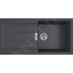 Franke Conjuntos De Cocina - Conjunto T77, Fregadero De Tectonite S2D 611-100 Y Grifo FP 0147.031, Negro/cromo 143.0616.932 -Franke 5f947f01f520b0a5991afc1f 1