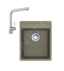 Franke Conjuntos De Cocina - Conjunto G242, Fregadero De Fragranite MRG 610-37 RTL Y Grifo Samoa, Kachemira/cromo 114.0675.645