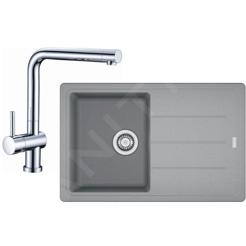 Franke Conjuntos De Cocina - Conjunto De Cocina G97, Fregadero De Granito BFG 611-78, Piedra Gris + Grifo SAMOA, Cromo 114.0439.156 3 Franke Conjuntos De Cocina - Conjunto De Cocina G97, Fregadero De Granito BFG 611-78, Piedra Gris + Grifo SAMOA, Cromo 114.0439.156