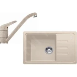 Franke Conjuntos De Cocina - Conjunto De Cocina G117, Fregadero De Fragranite BSG 611-62, Sahara + Grifo FC 9541.082, Sahara 114.0440.700