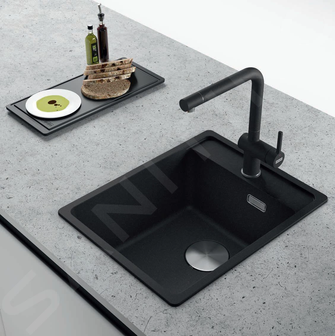 Franke Maris - Fregadero De Fragranite MRG 610-39 FTL, 440x500 Mm, Negro Mate 114.0661.448 6 Franke Maris - Fregadero De Fragranite MRG 610-39 FTL, 440x500 Mm, Negro Mate 114.0661.448 - Imagen 4