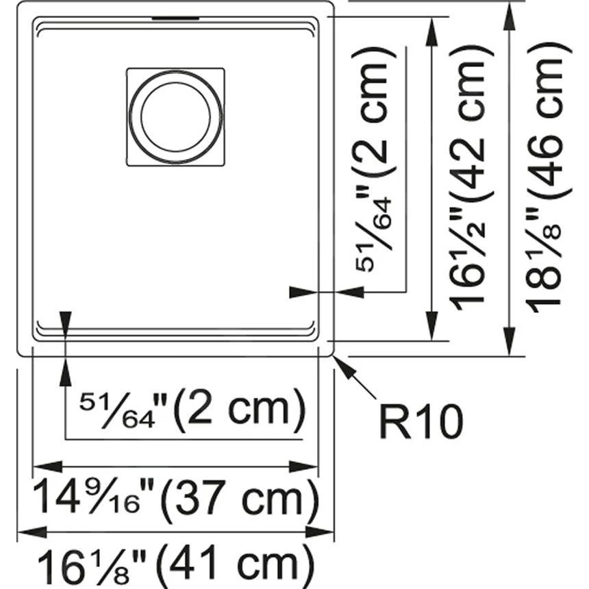 Franke Kubus 2 - Fregadero De Fragranite KNG 110-37, 410x460 Mm, ónix 125.0670.900 4 Franke Kubus 2 - Fregadero De Fragranite KNG 110-37, 410x460 Mm, ónix 125.0670.900 - Imagen 2