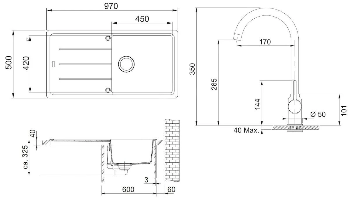 Franke Conjuntos De Cocina - Conjunto G174, Fregadero De Fragranite BFG 611 Y Grifo FP 9000.082 Sahara/sahara 114.0619.596 4 Franke Conjuntos De Cocina - Conjunto G174, Fregadero De Fragranite BFG 611 Y Grifo FP 9000.082 Sahara/sahara 114.0619.596 - Imagen 2