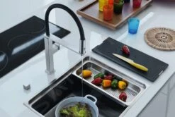 Franke Centinox - Grifo De Fregadero FC 7873 Con Brazo Flexible, Negro/acero Inoxidable 115.0547.855 -Franke 850474bece9d796f2ab3391a