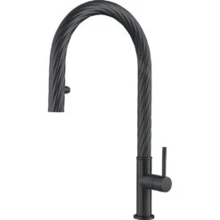 Franke Maris - Grifo De Fregadero FP 6698.901 Con Caño Extraíble, Negro Mate 115.0576.698