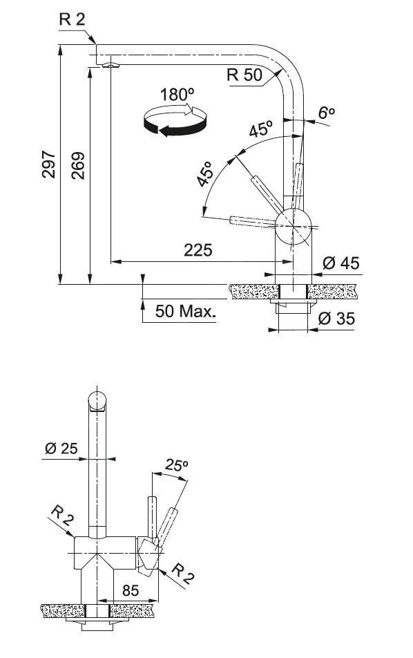 Franke Atlas Neo - Grifo De Fregadero FC 3834, Acero Inoxidable 115.0521.435 4 Franke Atlas Neo - Grifo De Fregadero FC 3834, Acero Inoxidable 115.0521.435 - Imagen 2