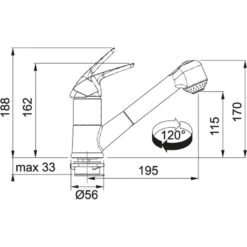 Franke Grifería - Grifo De Fregadero FN 0642 ECO, Con Ducha Extraíble E Inversor, Cromo 115.0380.642 5 Franke Grifería - Grifo De Fregadero FN 0642 ECO, Con Ducha Extraíble E Inversor, Cromo 115.0380.642 -Franke 97233d2bf4ea8aa7b8b1acb6