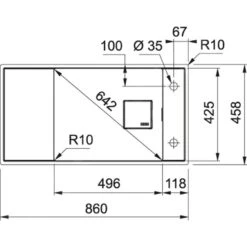 Franke Fresno - Fregadero De Fragranite FSG 211/111, 860x458 Mm, Roca Gris 135.0652.560 -Franke 99323ecddbb5ebf488693bc3