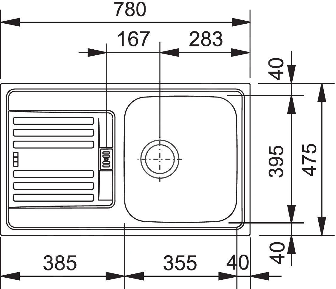 Franke Euroform - Fregadero Acero Inoxidable EFN 614-78, 780x475 Mm 101.0684.386 4 Franke Euroform - Fregadero Acero Inoxidable EFN 614-78, 780x475 Mm 101.0684.386 - Imagen 2