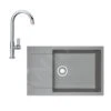 Franke Conjuntos De Cocina - Conjunto De Cocina G169, Fregadero De Fragranite MRG 611-78 BB Y Grifo FP 0408.031, Roca Gris/cromo 114.0587.961 -Franke 9cdc63880ce14d27566266c4