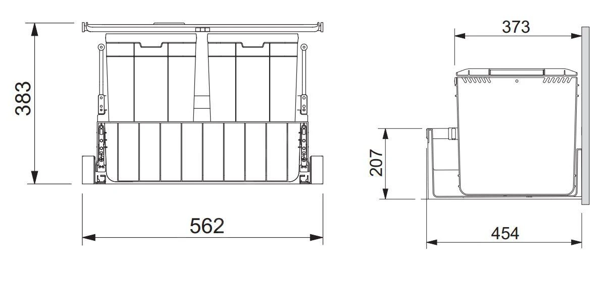 Franke Sortery - Cubo De Basura Integrado 300-60 Trio 121.0150.146 4 Franke Sortery - Cubo De Basura Integrado 300-60 Trio 121.0150.146 - Imagen 2