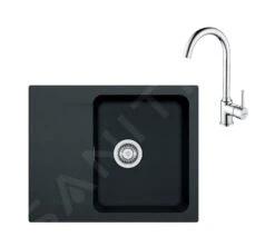 Franke Conjuntos De Cocina - Set T94, Tectonitový Dřez OID 611-62 Y Grifo FP 9000.031, Negro/cromo 143.0675.615
