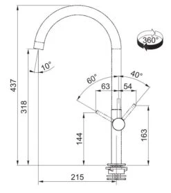 Franke Grifería - Grifo Monomando De Fregadero FN 1873.031, Cromo 115.0251.873 -Franke a190844d8664bf3ef6054d46