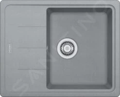 Franke Basis - Fregadero De Fragranite BFG 611-62, 620x500 Mm, Piedra Gris 114.0285.118