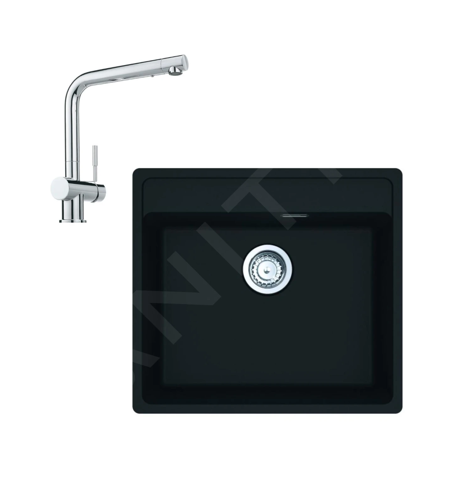 Franke Conjuntos De Cocina - Conjunto G246, Fregadero De Fragranite MRG 610-52 RTL Y Grifo Samoa, Negro Mate/cromo 114.0675.612 3 Franke Conjuntos De Cocina - Conjunto G246, Fregadero De Fragranite MRG 610-52 RTL Y Grifo Samoa, Negro Mate/cromo 114.0675.612